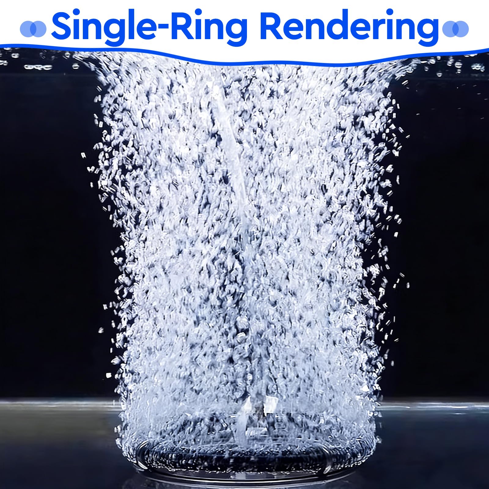 efuturetime Belüfter Teich Belüfterring φ35cm Belüftungsring Edelstahl 304, Rohrdurchmesser 8mm, Teichbelüfter mit φ9mm Schlauch 5m für Gartenteiche, Aquarium