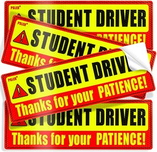 Student Driver Sticker Signs for Car, New Driver Sticker for Car Honeycomb High Reflective Technology Vinyl stickers, Sun Protection Waterproof Will not Fade, Men and Women Driver Car Vehicle Sign for Bumper, Car Window, Trucks Christmas Gifts