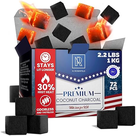 Premium Coconut Charcoal Cubes: Enhance Your Hookah Experience