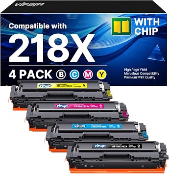 218X Toner Compatible for HP 218X Toner Cartridges 4 Pack High Yield | Compatible for HP 218X Work for HP Color Laserjet Pro 3201dw 3301sdw 3301fdw 3301cdw 218X 3301fdw toner