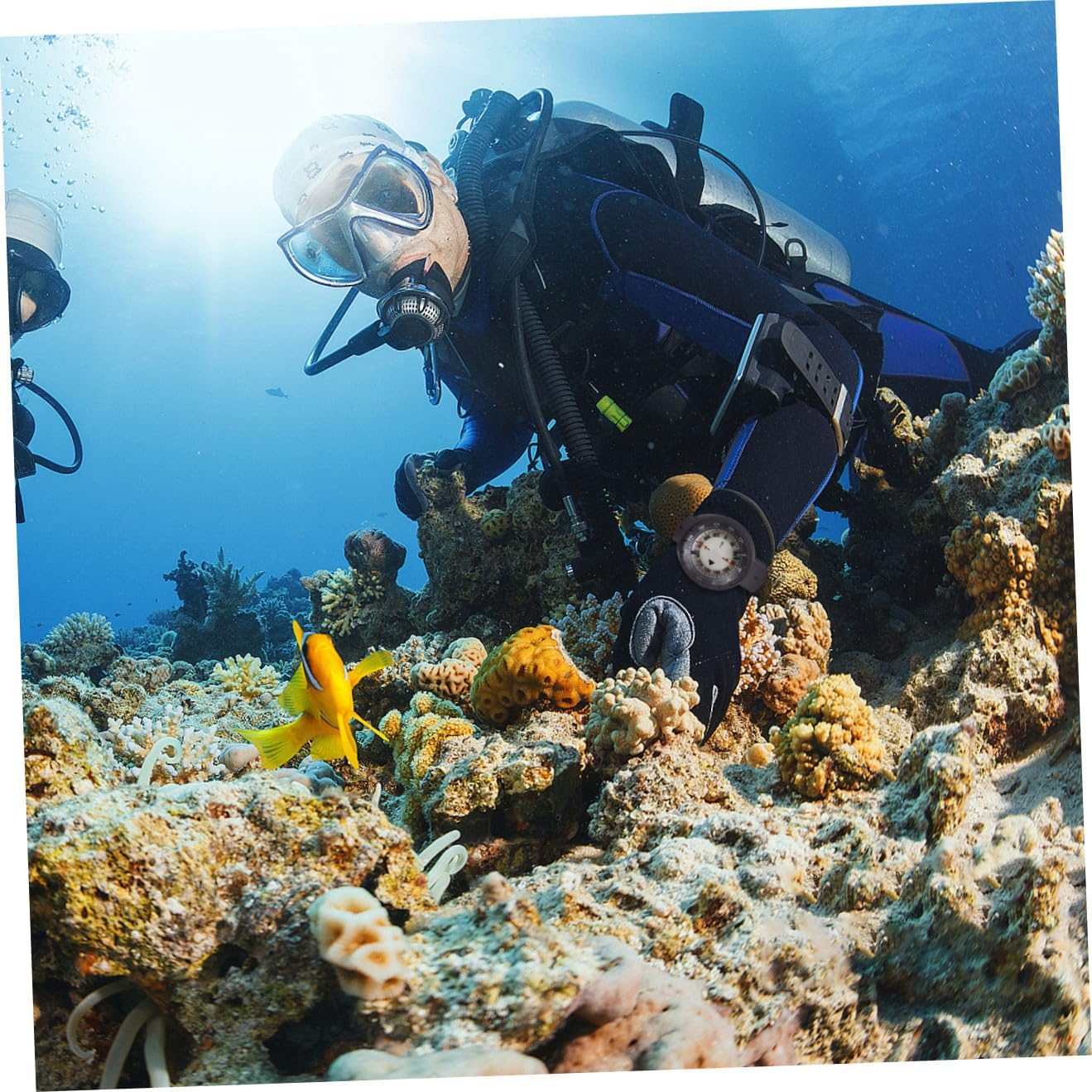 POPETPOP Underwater Luminous Watch Wristband Compass Waterproof Balance Outdoor Navigation Tool for Hiking and Scuba Diving