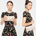 Larcenciel Nude Clutch Purses for Women, Trendy Leather Evening Bag w/Chain, Fashion Envelope Lady Shoulder Crossbody Handbags, Sparkly Party Prom Purse Bride Wedding Guest Clutch Dress Carry on Bags