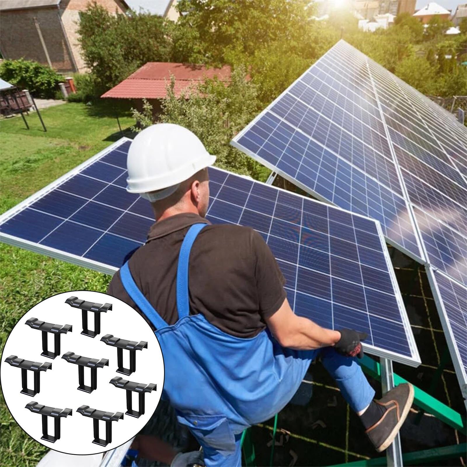 25 Piezas Clips de Drenaje de Agua, Clips de Drenaje de Agua para Paneles Solares, Panel Solar Quitar Clip, Clip de Eliminación de Lodos de Panel Solar, Clips Panel Fotovoltaico Durable 30mm