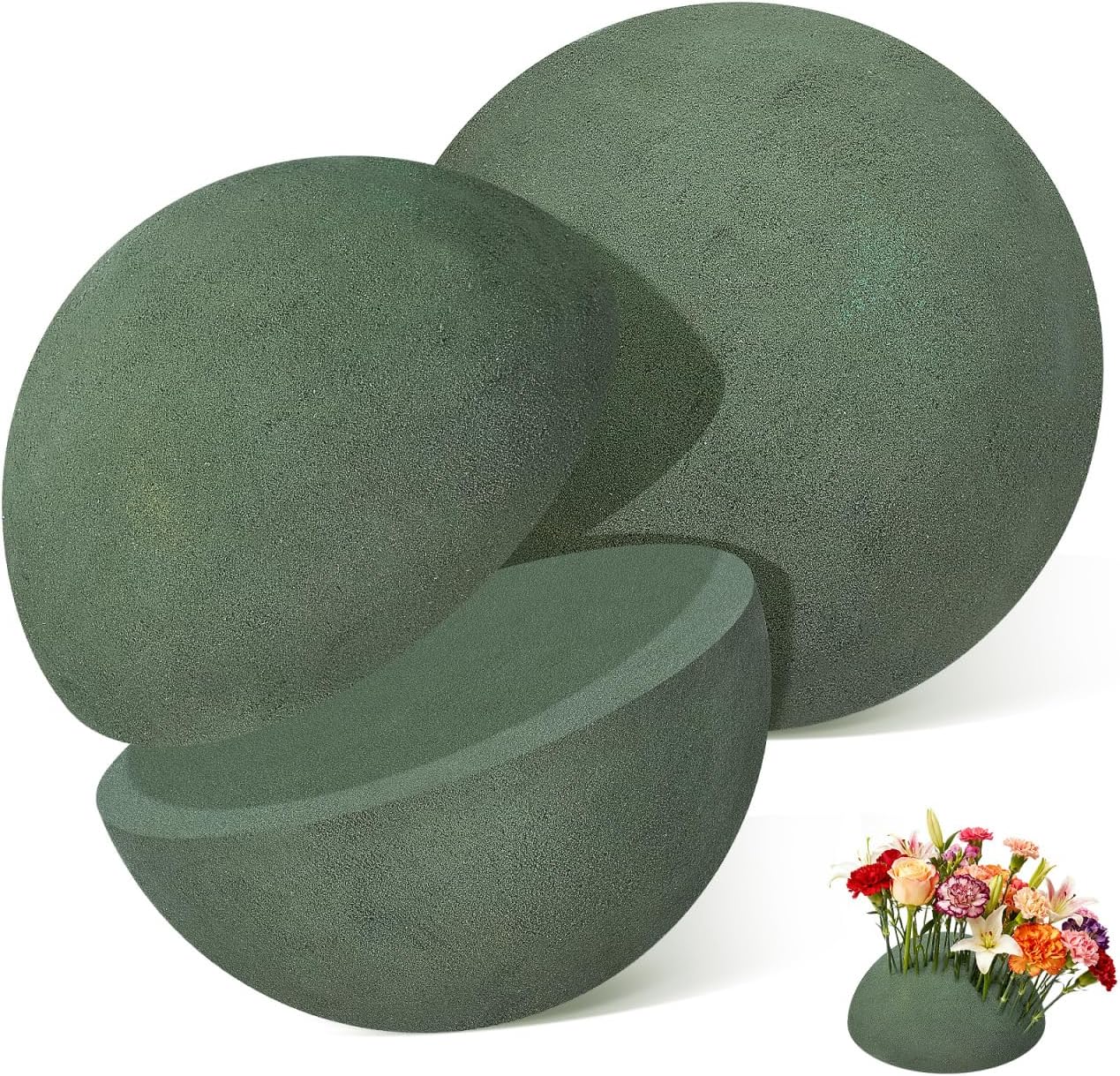 KALLORY Floral Foam Balls 2 Pack Perfect for DIY Flower Arrangements Wedding Decor Home Decoration Centerpieces