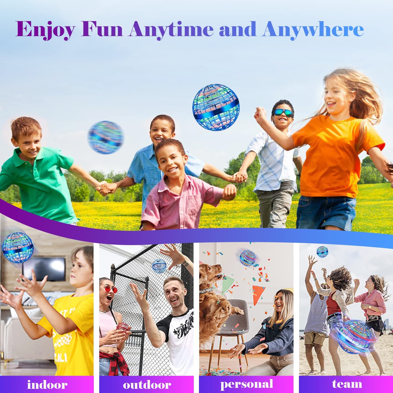 Magic Flying Ball Toy for Kids Adults Toy, Upgraded Hand Controlled