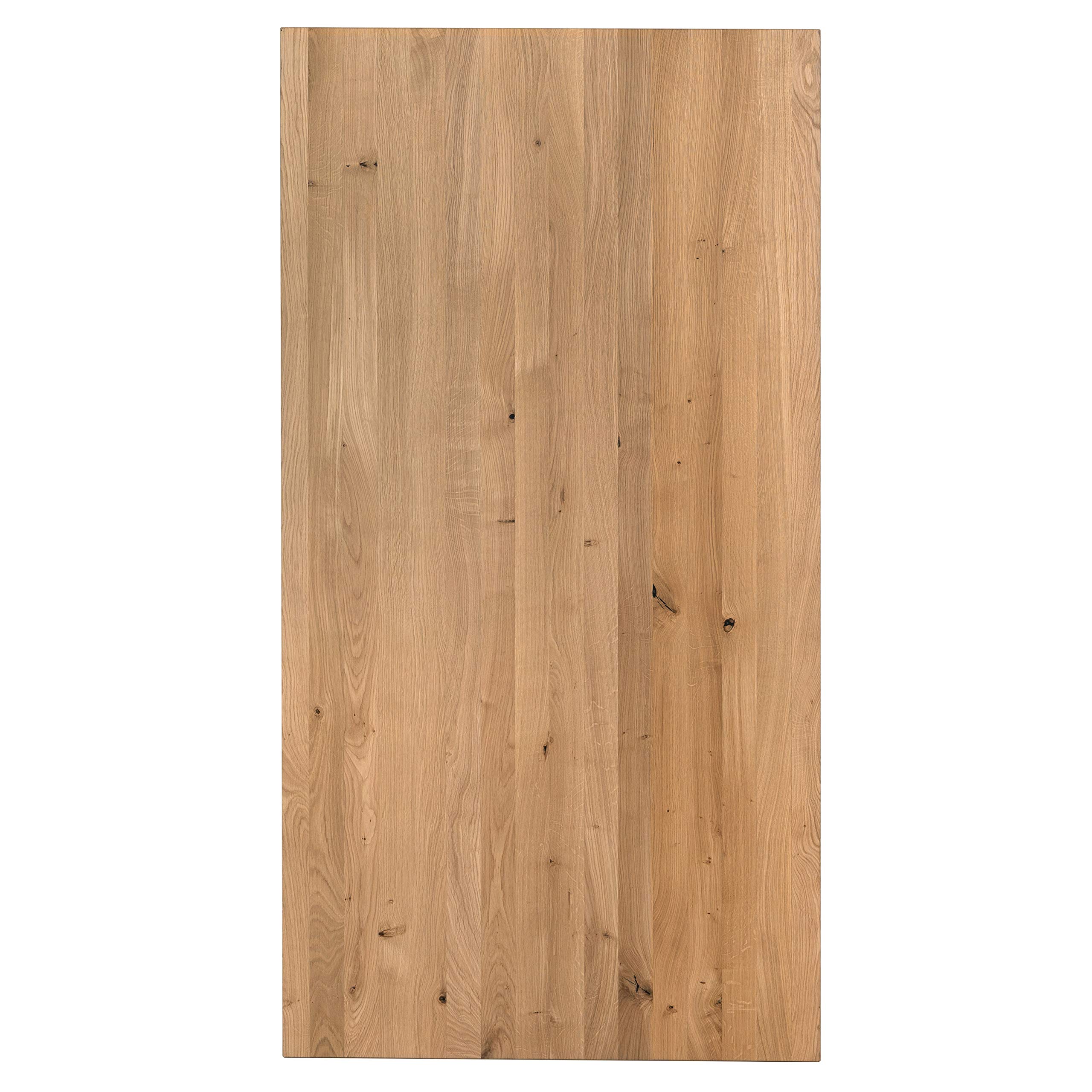 boho office® Schreibtischplatte, Tischplatte – 160 x 80 x 2,5 cm in Wildeiche Massivholz mit Parkettöl veredelt, seidenmatt