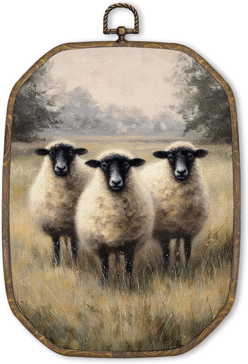 Amazon.com: MORDMODUCK Vintage Farmhouse Sheep Octagon Wall Art Decor ...