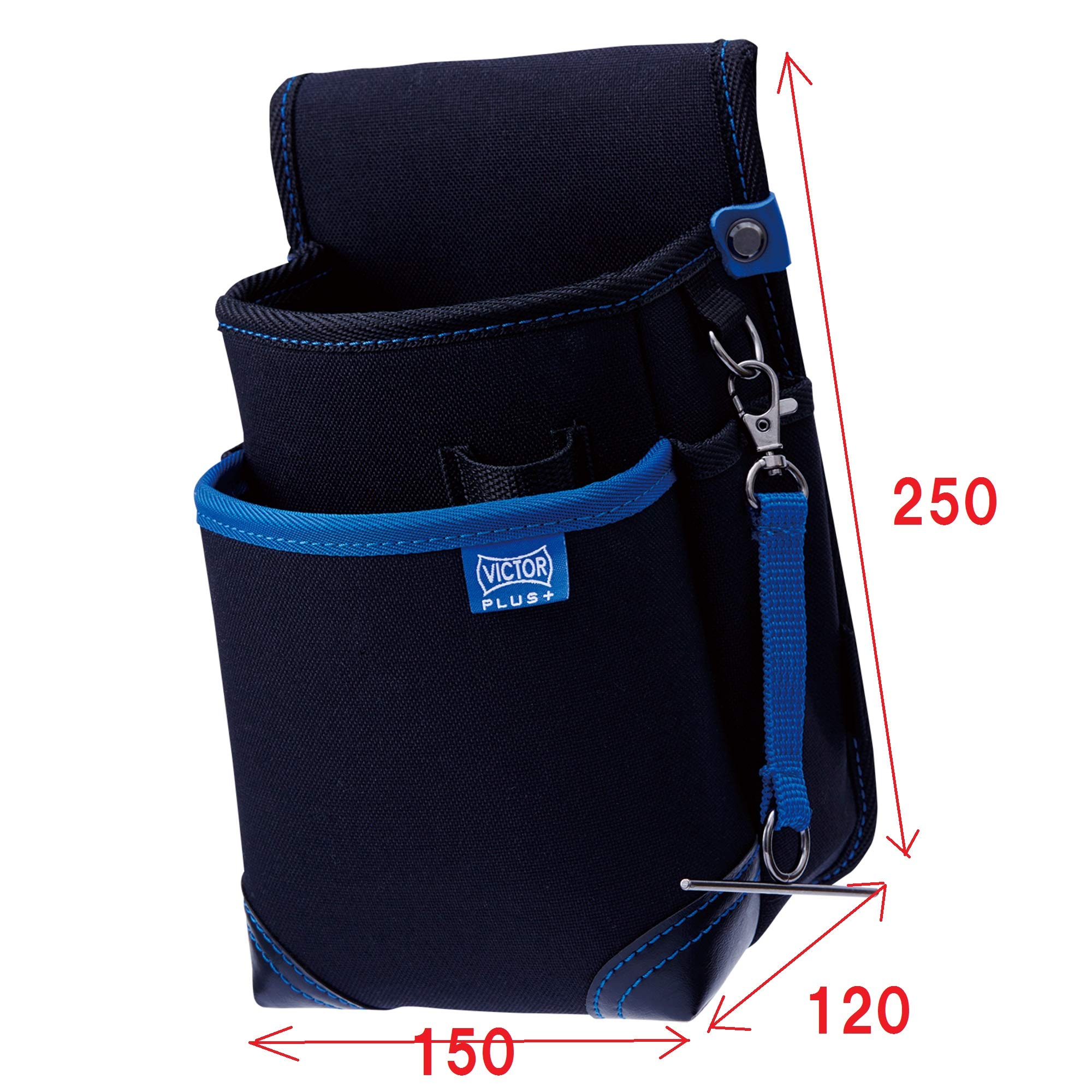 Amazon | ビクター(VICTOR) PLUS+ 腰袋2段スリム 240g CORDURA(R