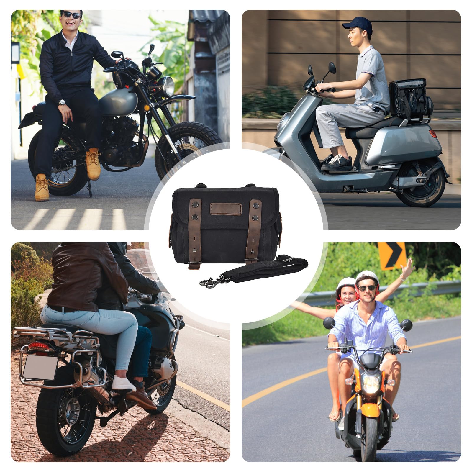 Borsa Moto Staccabile e Laterale per Bicicletta