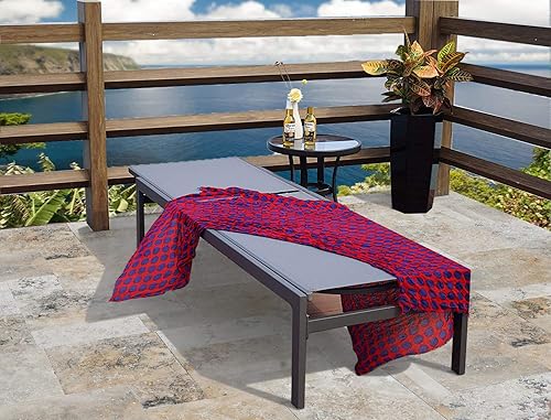Miniatura 4 de Kozyard Moderna tumbona reclinable de aluminio para patio con textilencia para tomar el sol para todo tipo de clima, 5 posiciones ajustables, muy