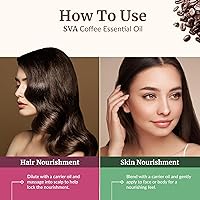 Vista 5 de Aceite esencial de café SVA – 1/3 fl oz – 100% aceite de café natural – para difusor, cuidado del cabello, cara, cuidado de la piel, aromaterapia