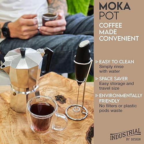 Miniatura 6 de Cafetera de expreso para estufa cafetera italiana y cafetera cubana para café expreso fuerte recién preparado perfecta para acampar y para preparar