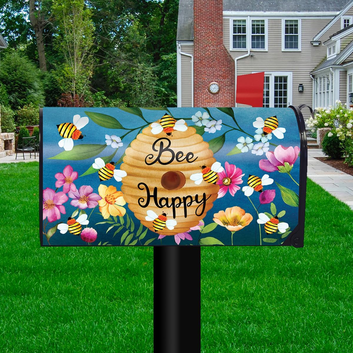 Briarwood Lane Happy Beehive Spring Mailbox Cover - Standard Size