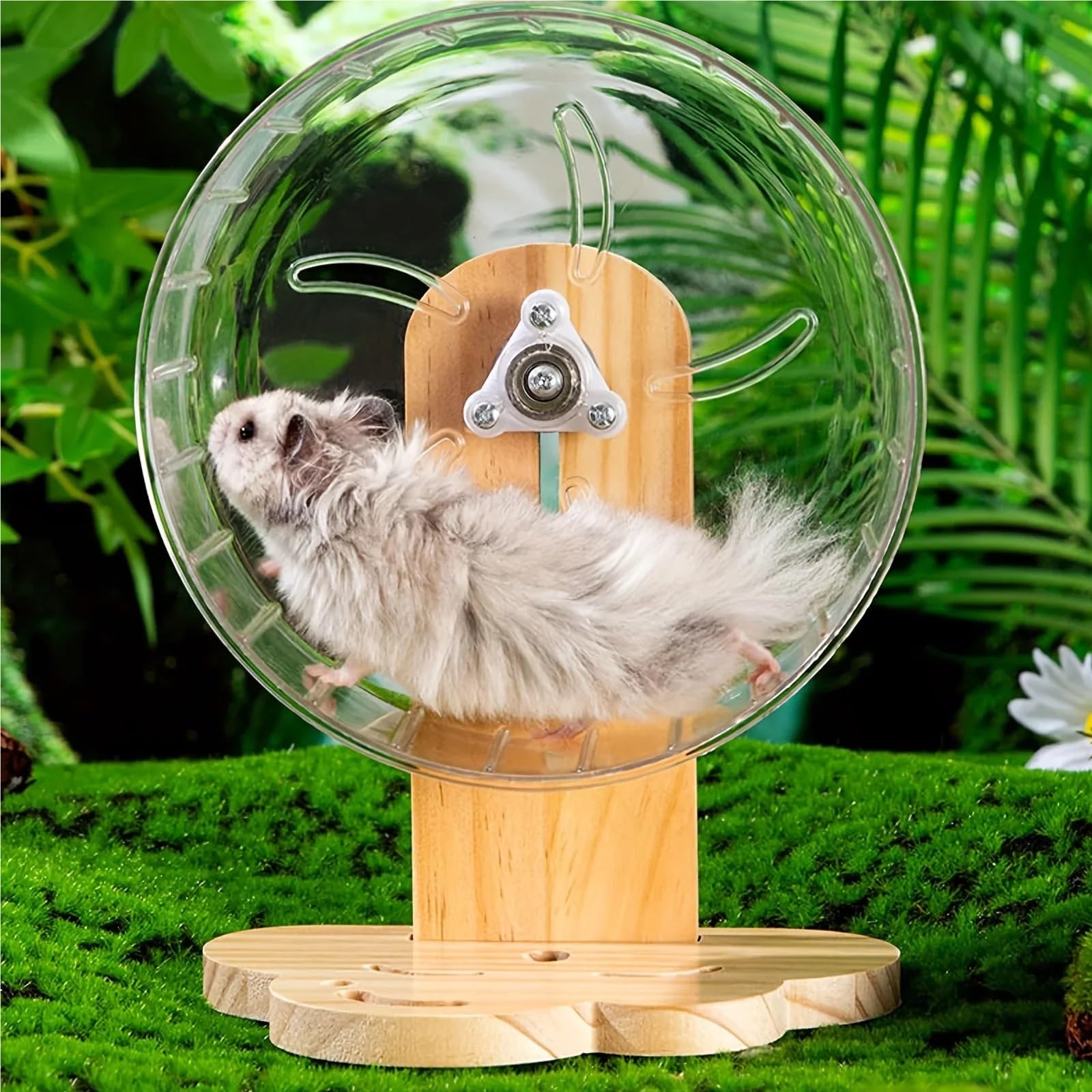 Rueda Hamster Pelota Transparente Grande for Correr, Ejercicio silencioso, 18cm, Jaula silenciosa, Juguete de Fitness para Mascotas