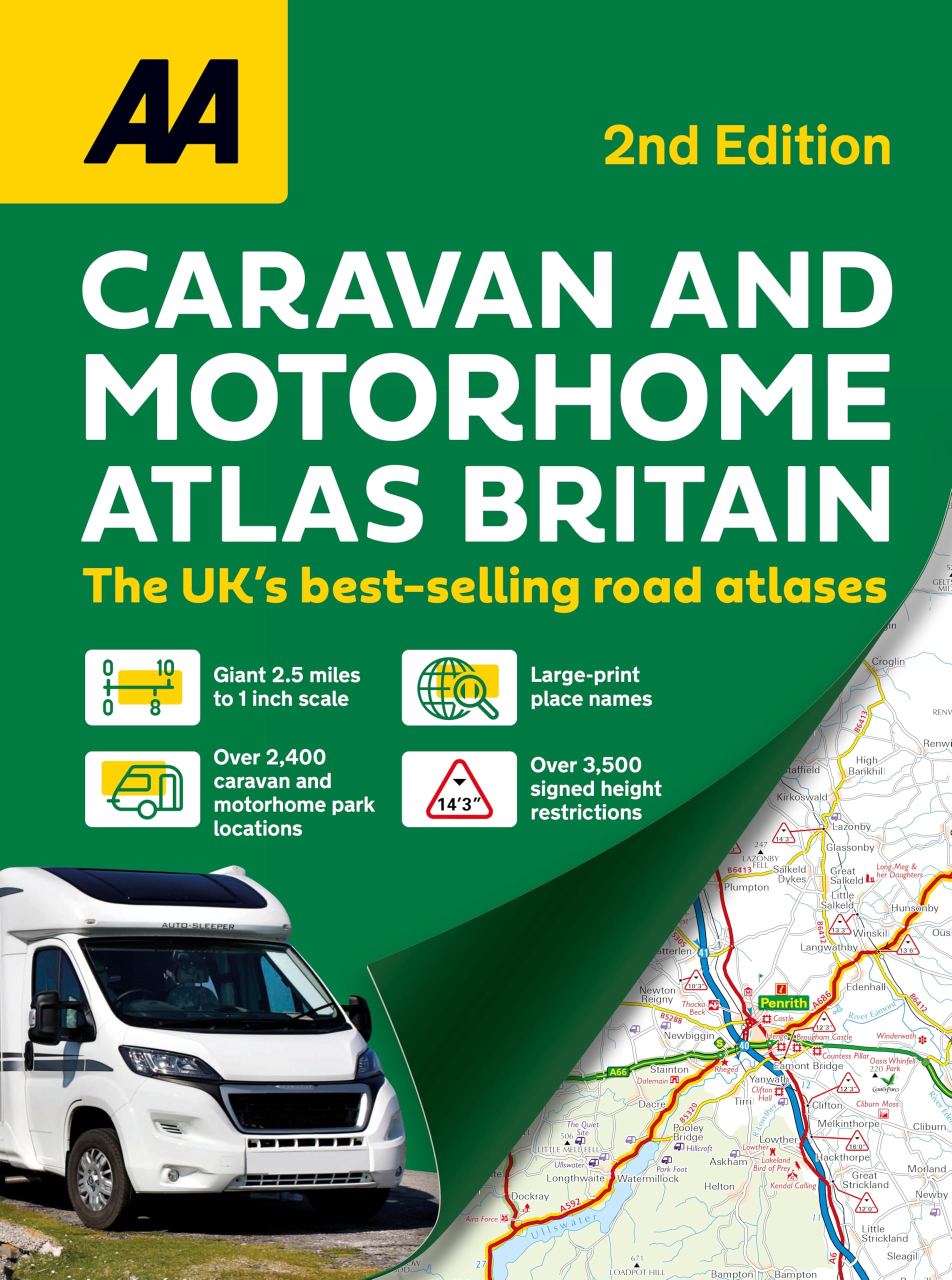 AA Caravan  Motorhome Atlas Britain PAPERBACK 9780749584597