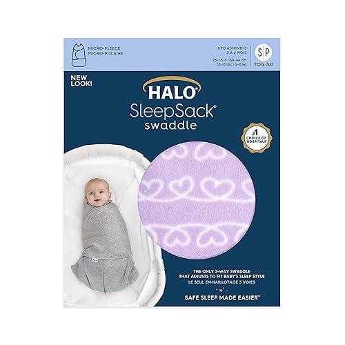 Miniatura 4 de HALO SleepSack saco de dormir envolvente de 100% algodón para recién nacido
