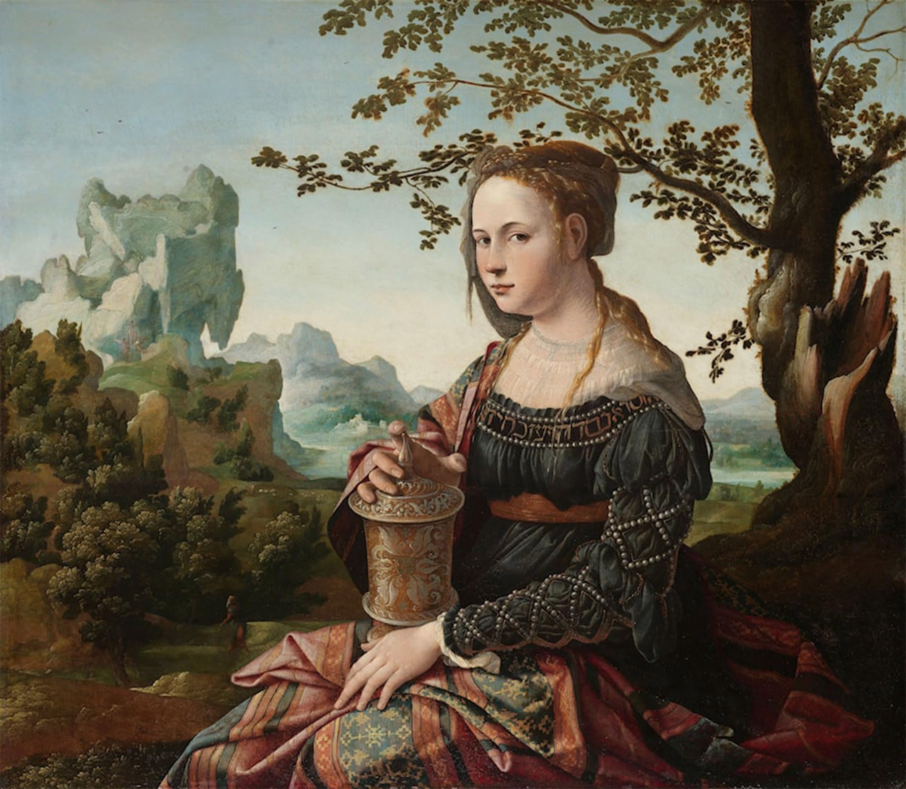 Posteriik No Frame Vintage Art Print Images Pictures Print Mary Magdalene By Jan Van Scorel Modern Colour Posters For Office Home Decor 60X90cm
