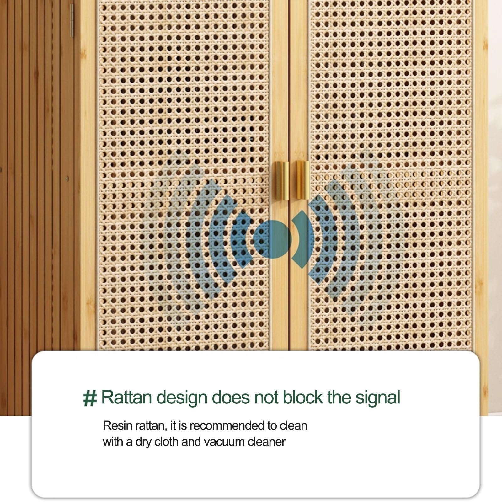 Regleta de alimentación oculta y gabinete de gestión de cables, almacenamiento de enrutador WiFi con diseño de ratán para el hogar y la oficina, marrón oscuro, 70 x 70 x 25 cm, elegante solución de