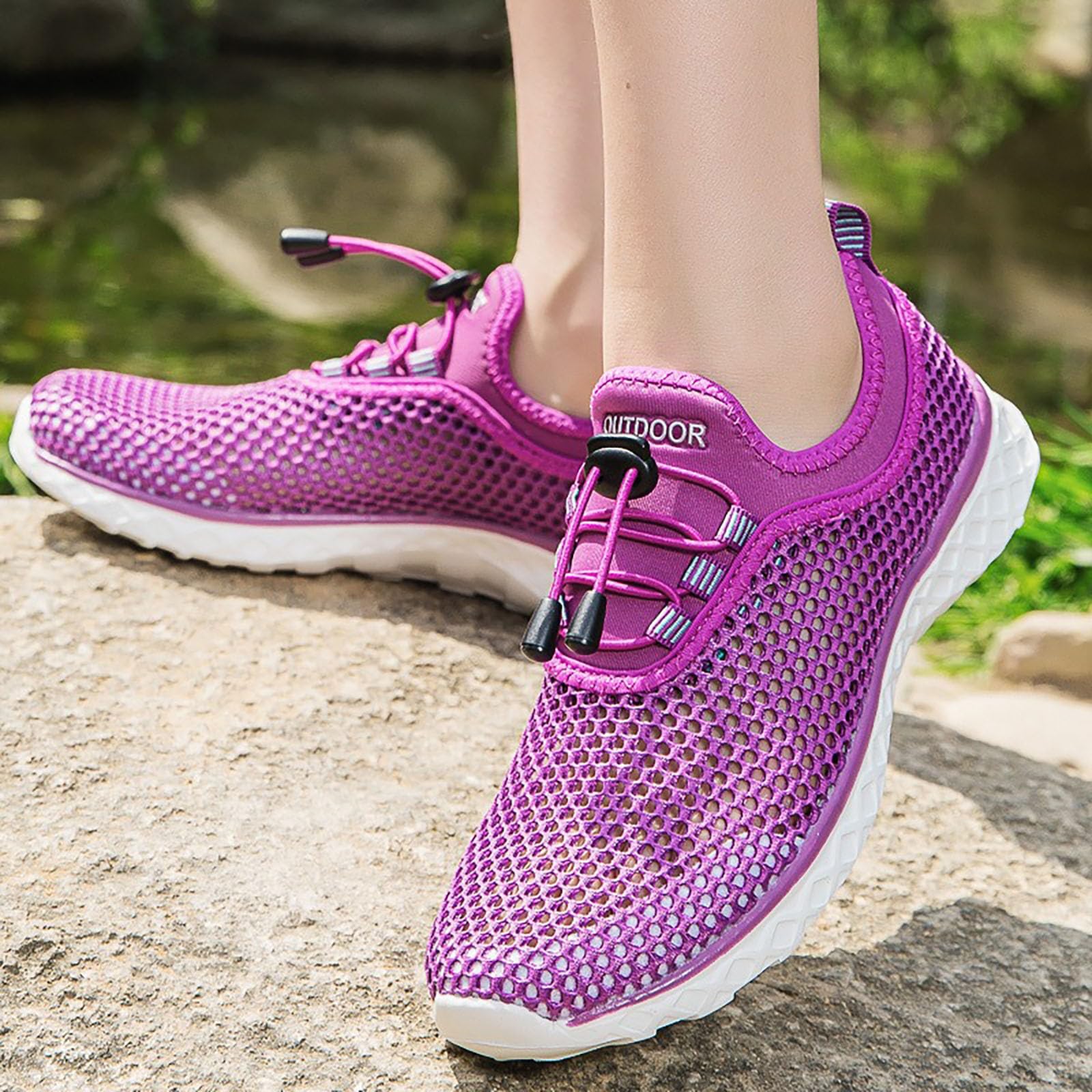 Chaussures Aquatiques Femmes Hommes Bateau Marche Plage Respirantes Légères Sport Sneakers