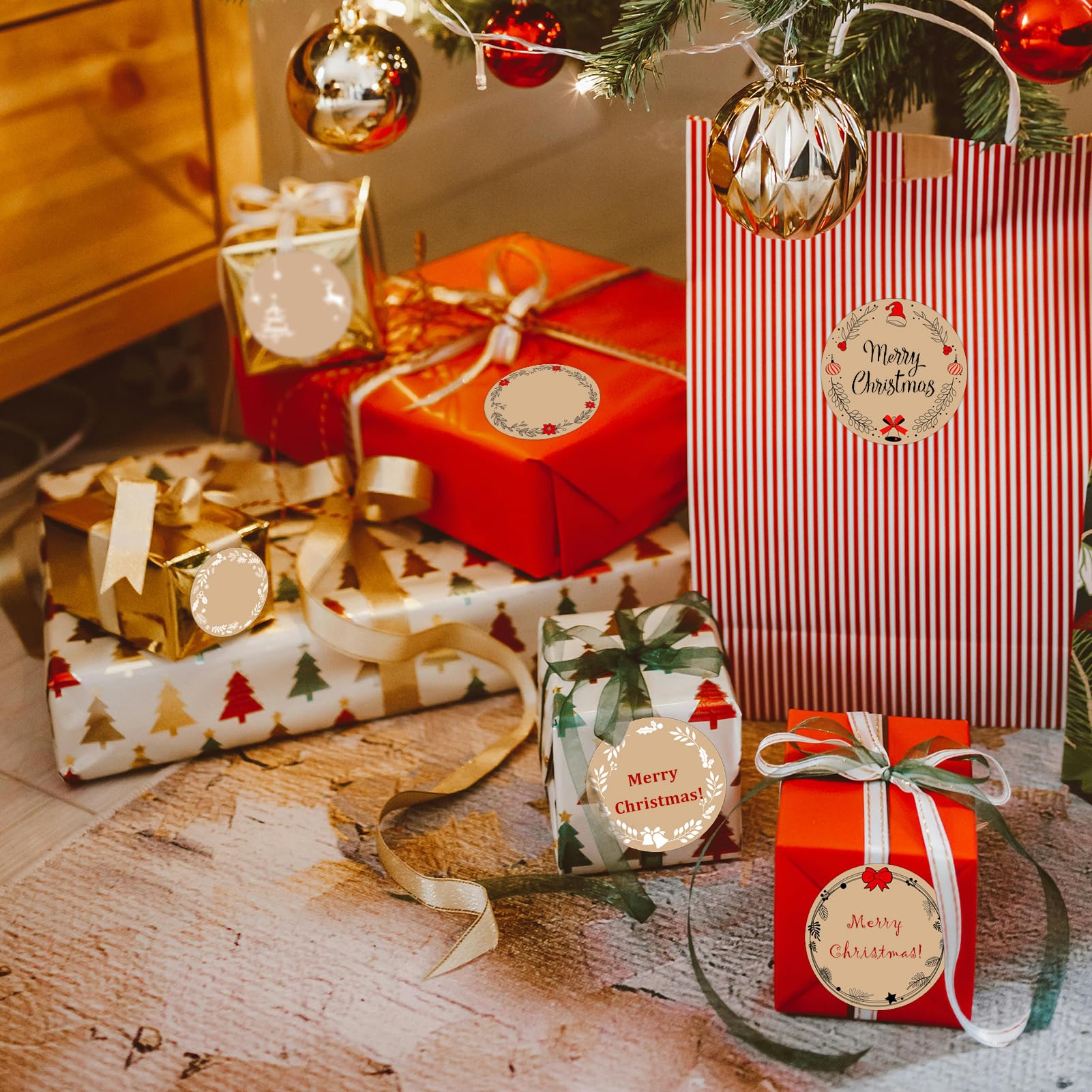 Gommettes Noël,500 Pcs Etiquette Autocollantes Noel,Vacances