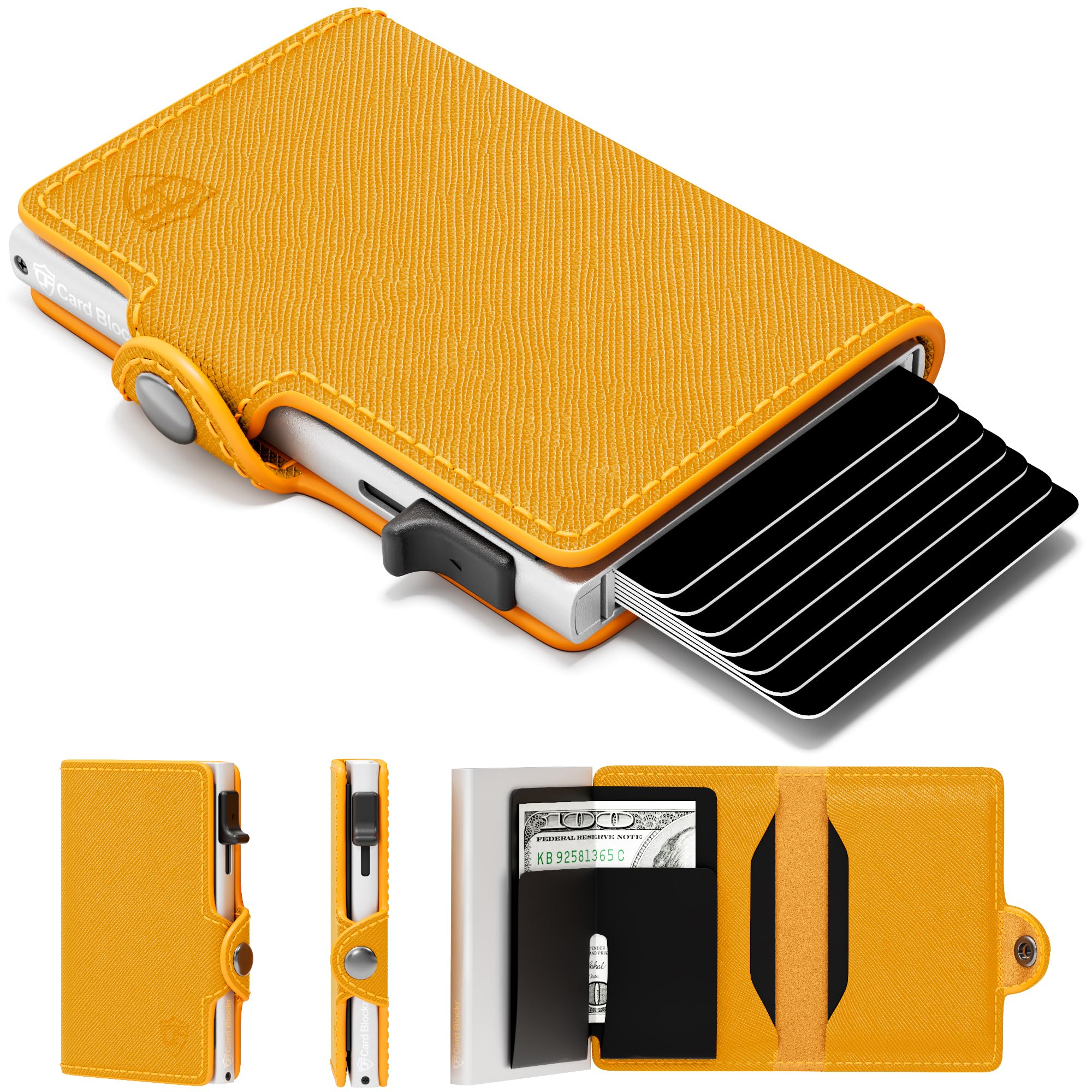 Conceal Plus Small RFID Wallet for Women, Slim Compact RFID Blocking Credit Card Holder Womens Wallet, Smart Pop Up Minimalist Card Case, Holds 4-6