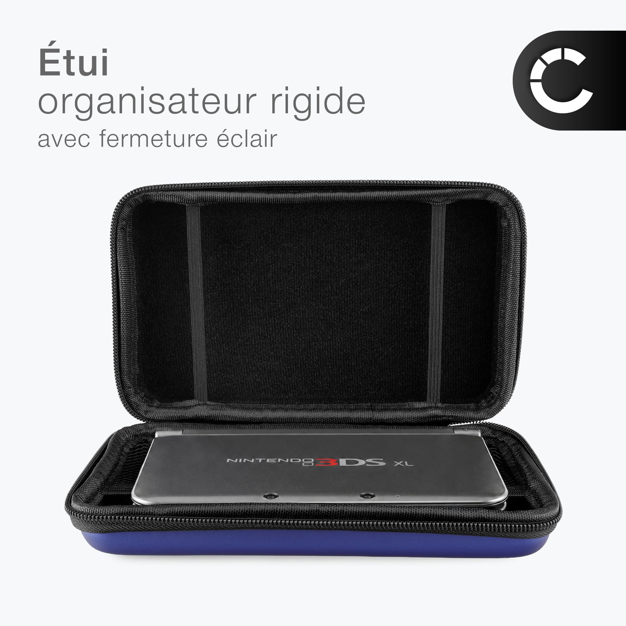subtel Étui Protecteur et Compartiment de Cartes de Jeu Compatible avec Nintendo 3DS, 3DS XL, DS, DS Lite, DSi, DSi XL, New 2DS XL, New 3DS, New 3DS XL, Analogue Pocket – Housse Robuste en Bleu foncé