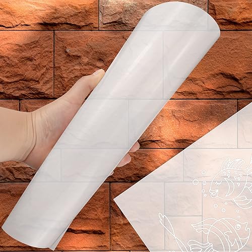 Miniatura 4 de FSWCCK 25 hojas de plantilla de Mylar translúcida lechosa de 10 mil 12 x 12 pulgadas, hojas de plantillas en blanco PET para Cricut, corte láser,