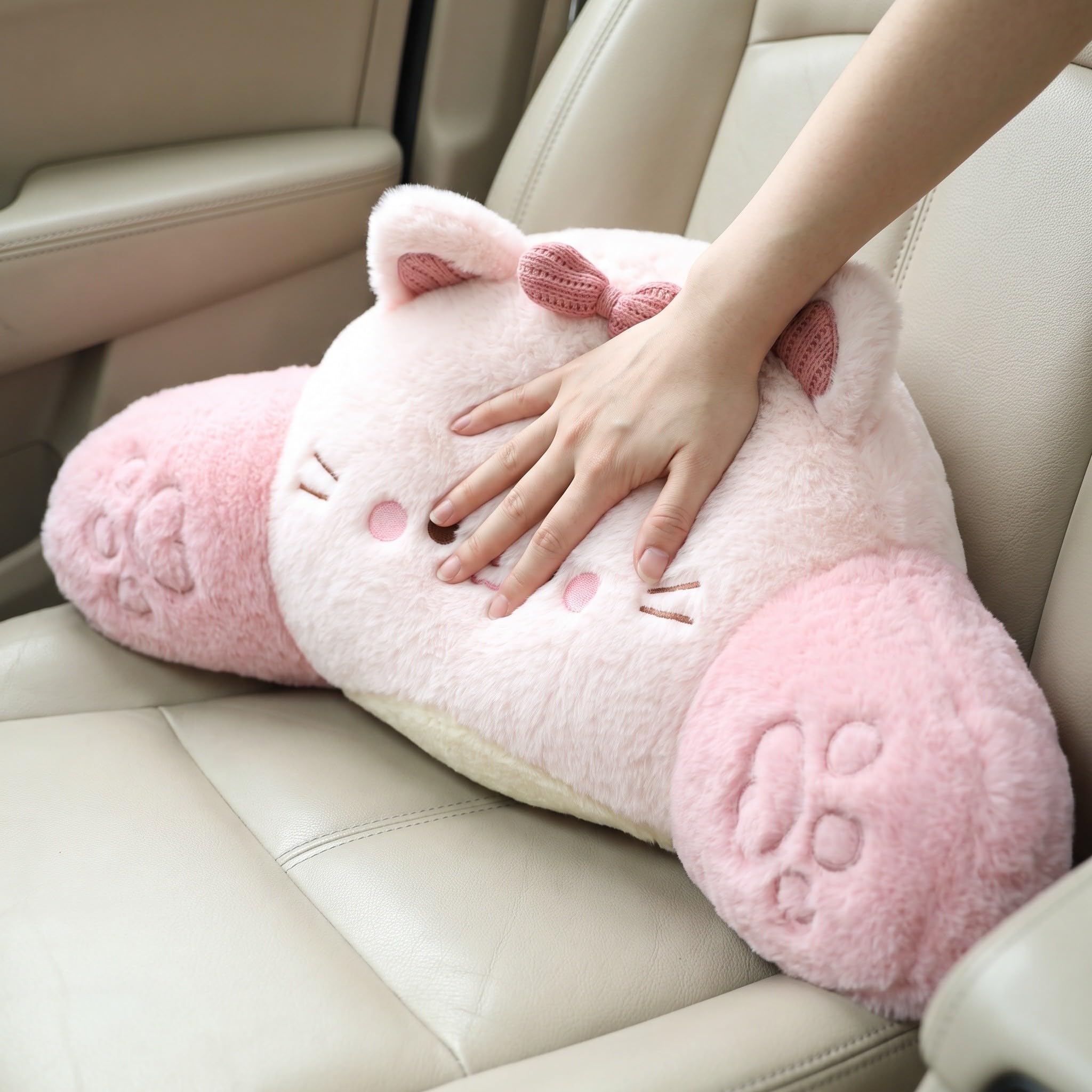 Veemoon 2 cuscini da viaggio per auto a forma di gatto - Morbido supporto