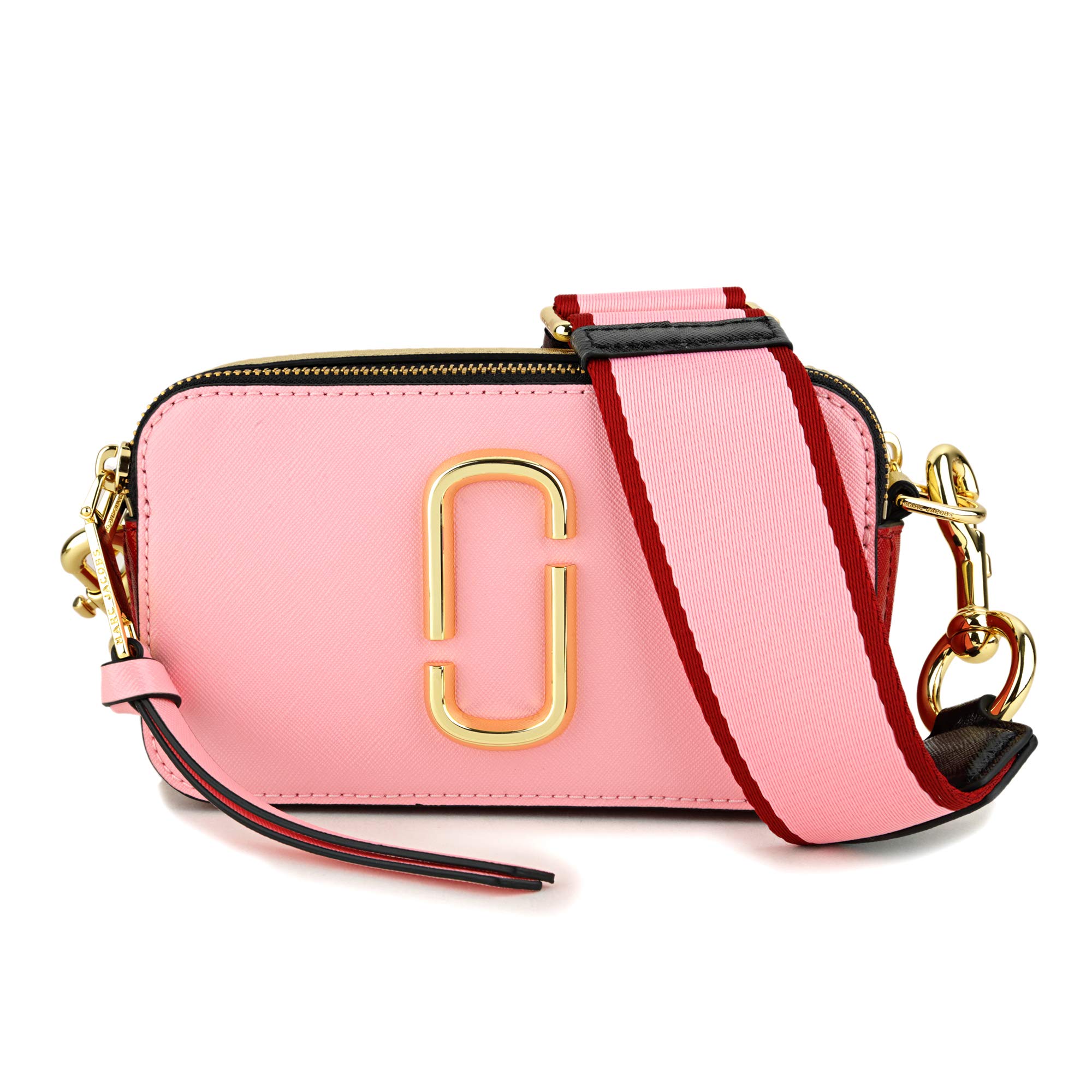 美品✨マークジェイコブス　ショルダーバッグ　スナップショット　グレー　ピンク MARC JACOBS ショルダーバッグ バッグ THE SNAPSHOT/ザ スナップ