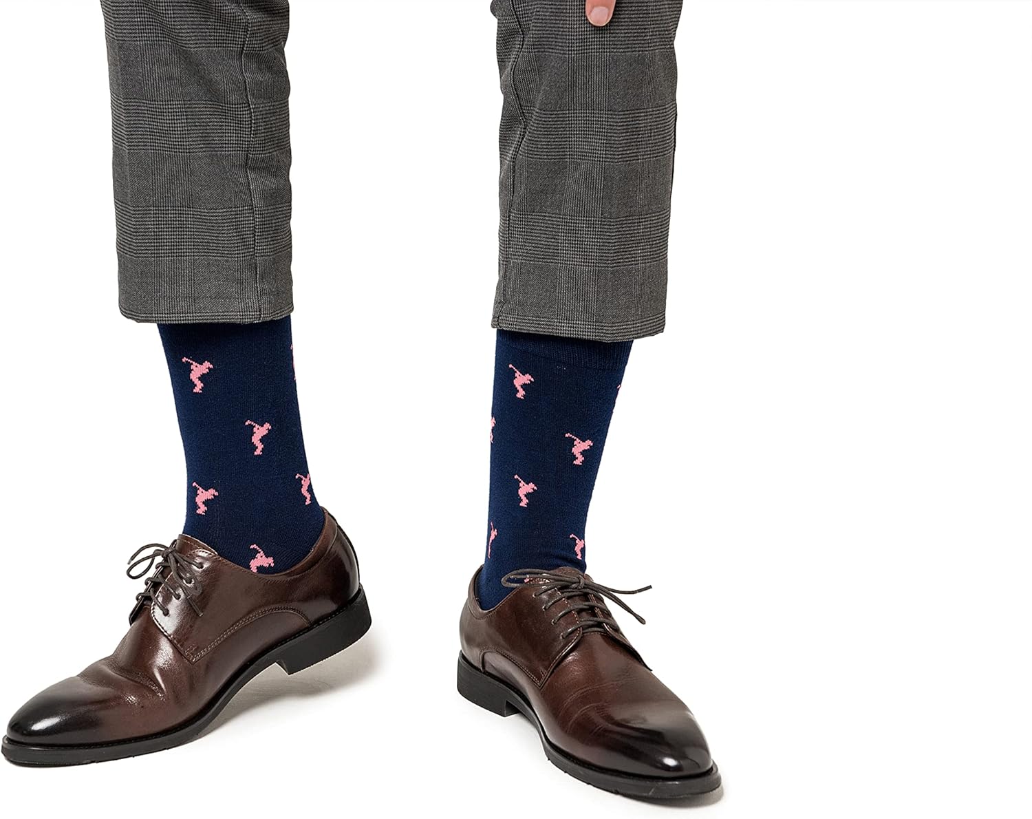 Auscufflinks Golfer Sports Socks | PINK Woven Golf Socks for Him | Birthday Gift for Golfers