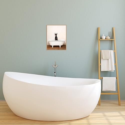 Miniatura 3 de Doberman - Póster artístico de baño, divertido, lindo, único, bañera, perro, cachorro, fotos individuales (11 x 14) pulgadas sin marco, decoración