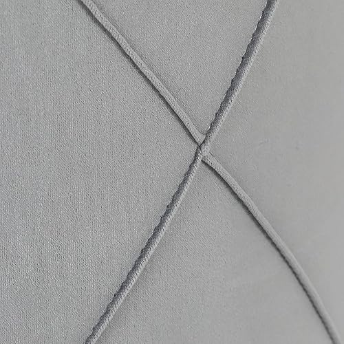 Miniatura 8 de Joveco Moderno otomano redondo, taburete de tocador tapizado de terciopelo con asiento acolchado suave, reposapiés para mesa auxiliar para sala de