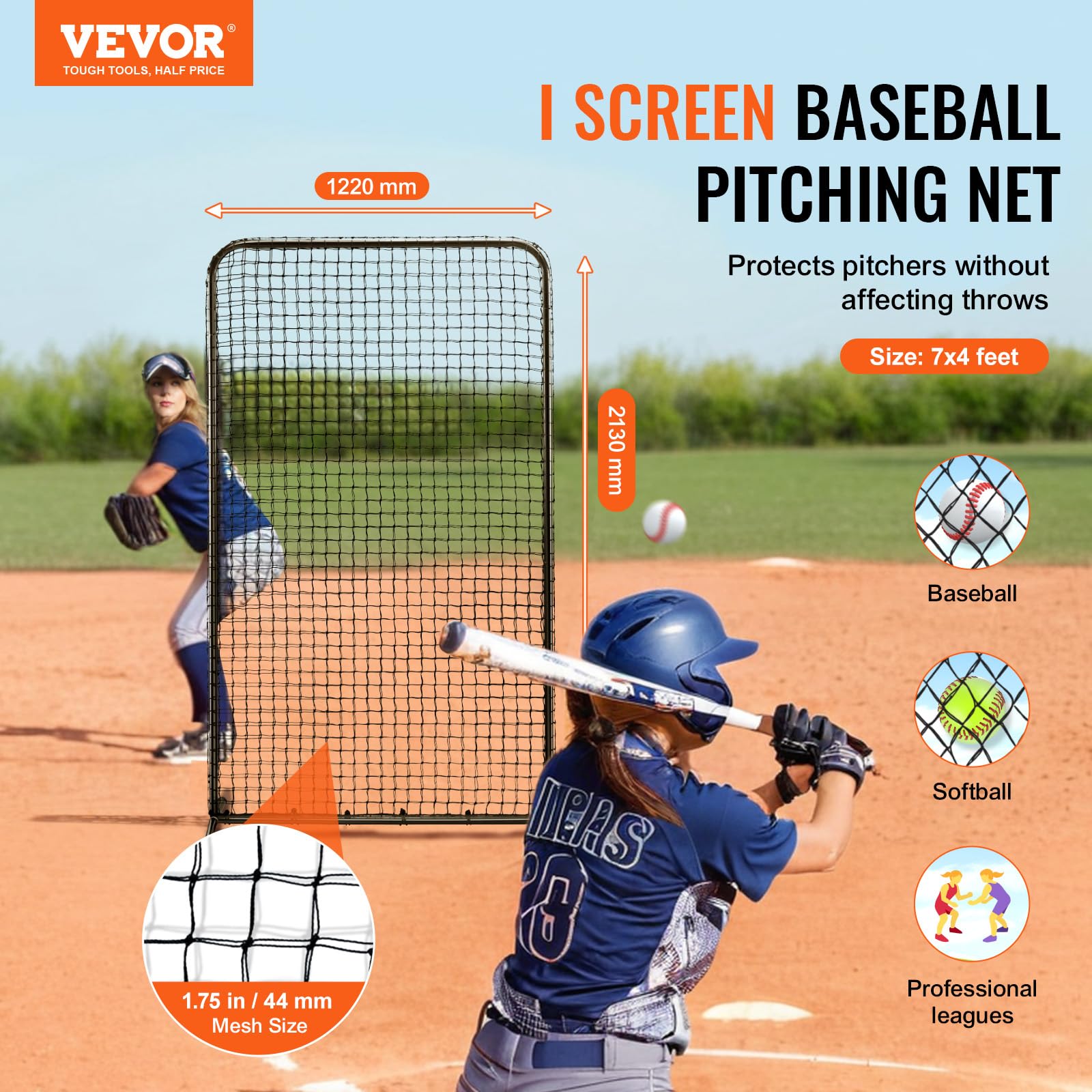 VEVOR Screen Baseball Cage de frappeur