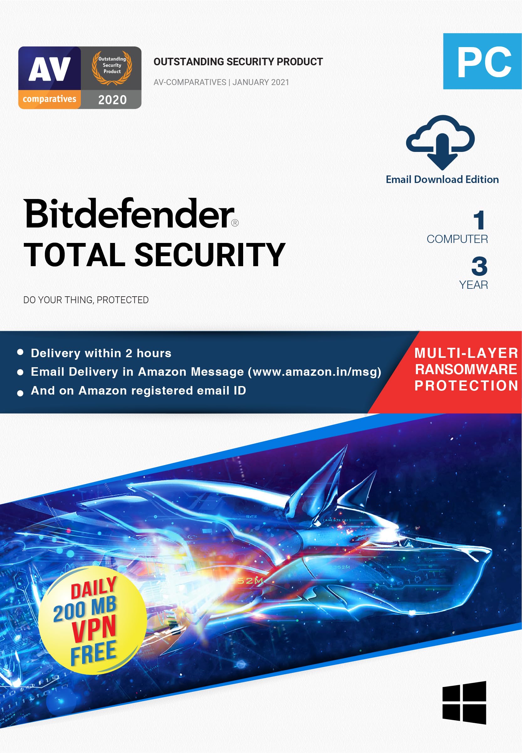 Bitdefender 1 User, 3 Years- Total Security | Windows Latest Version | (Single Activation Code)- [Email Delivery in 2 hours - No CD]-image-46