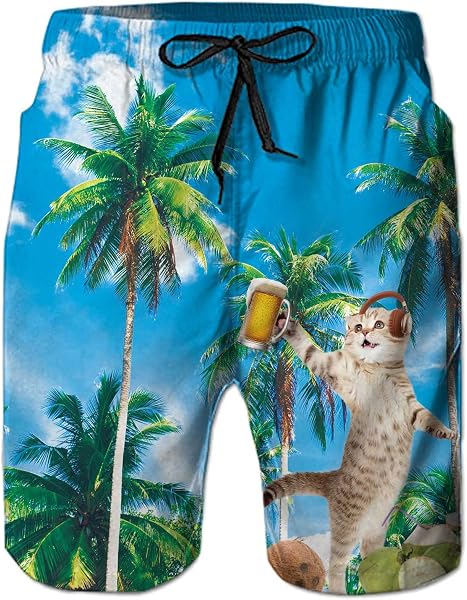 TUONROAD Costumi Uomo Mare 3D Stampato Bermuda da Bagno Asciugatura Rapida Costume Surf Pantaloncini S-3XL - 5