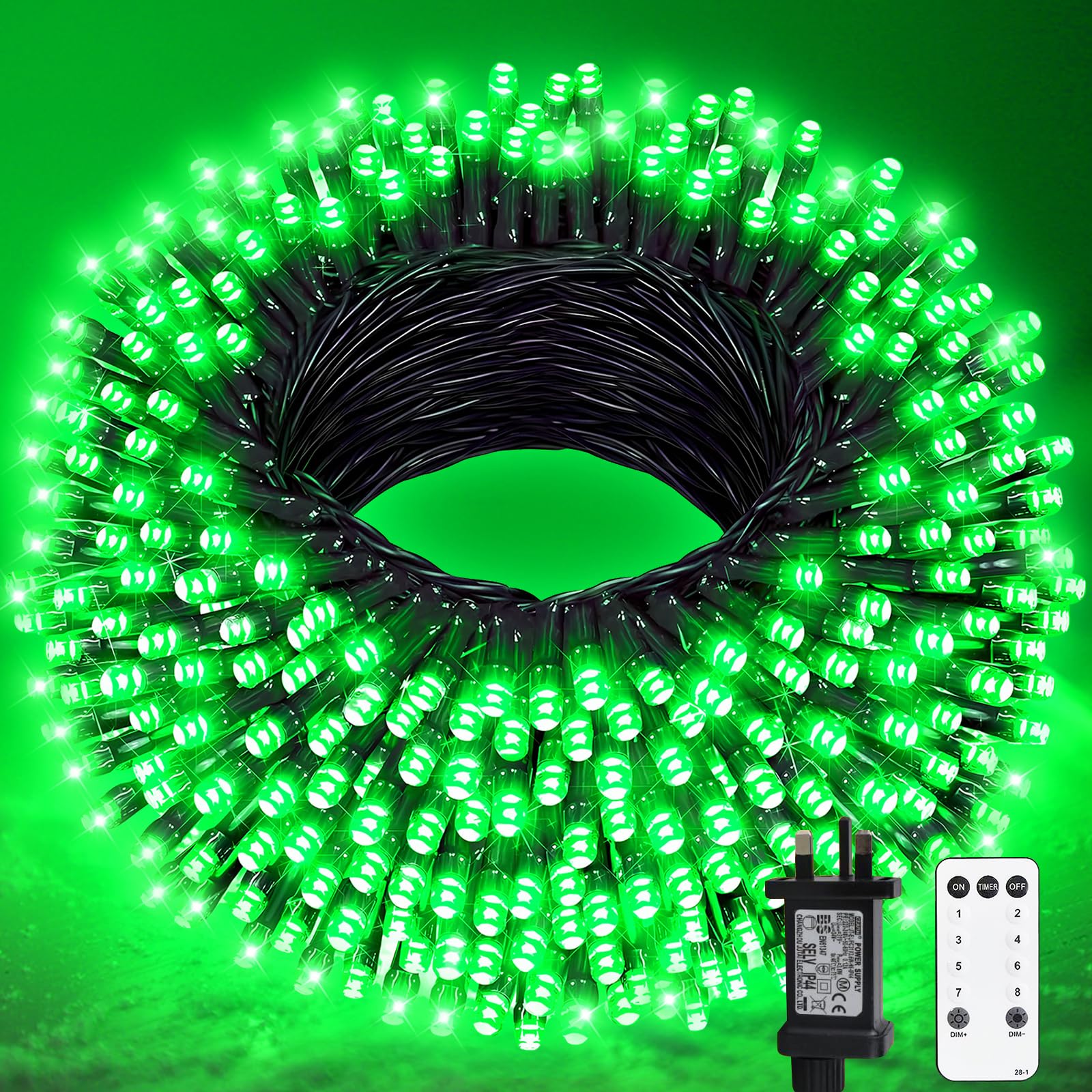 Fairy Lights Plug-in 33ft 100 LED String Lights with Remote - 8 Modes, Waterproof for Indoor/Outdoor Use - Christmas, Halloween, Wedding & Party Decor — image 1