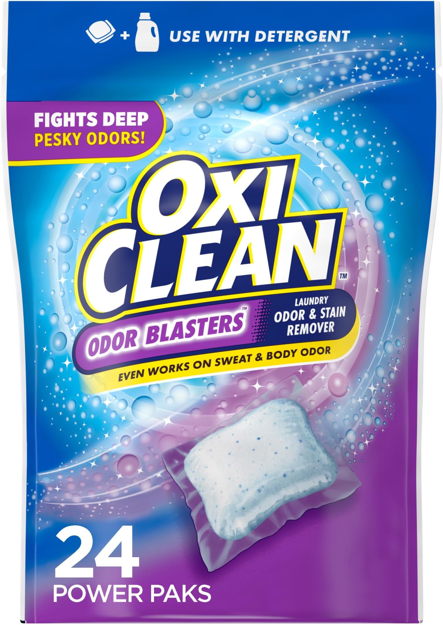 OxiClean Odor Blasters Odor and Stain Remover Power Paks, 24ct