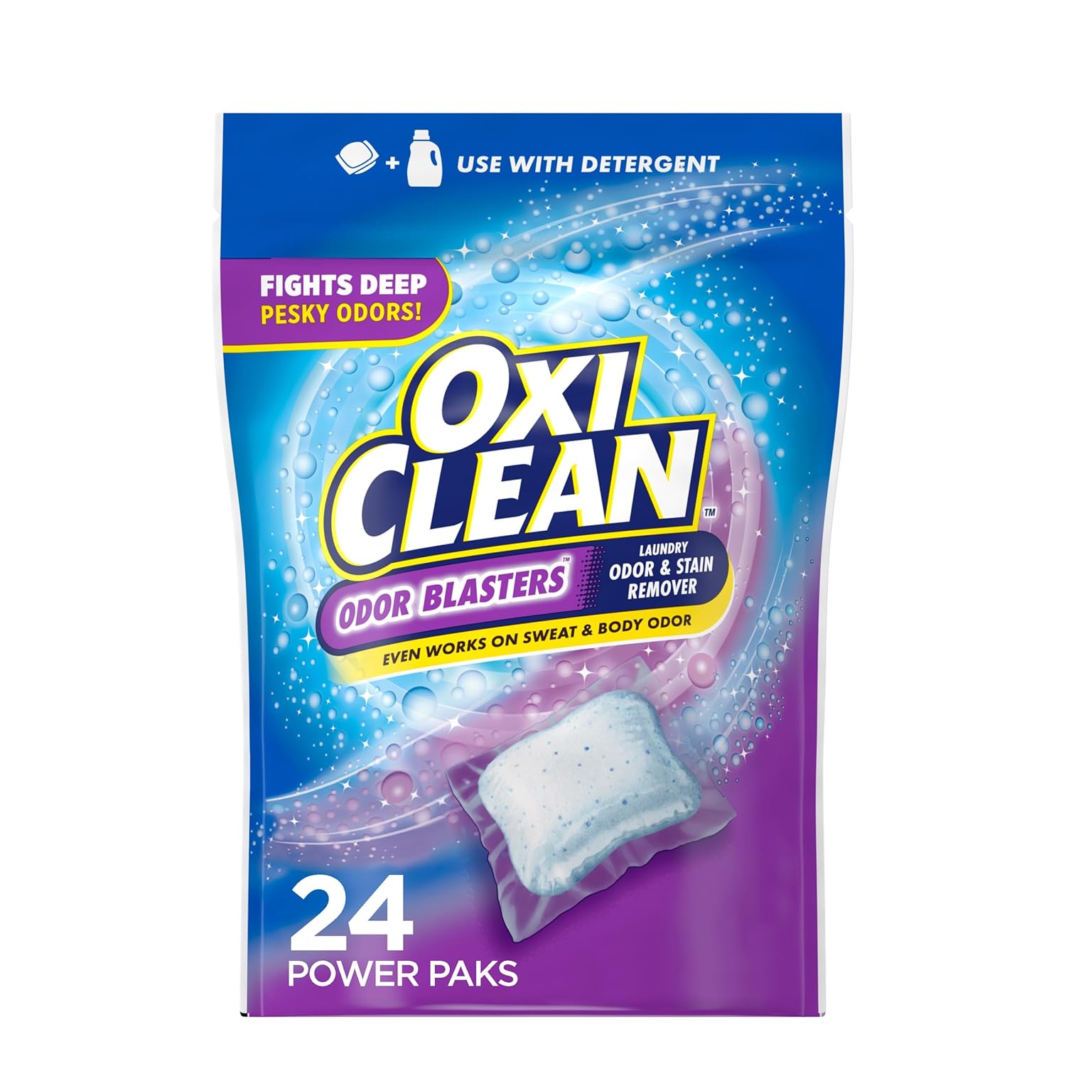 OxiClean Odor Blasters Odor and Stain Remover Laundry Power Paks 24 Ct
