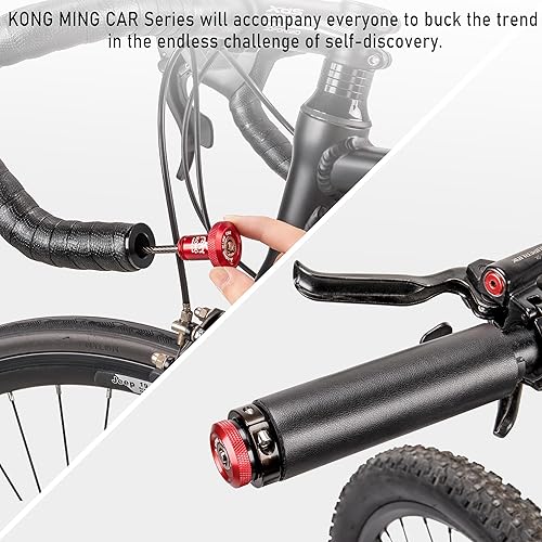 Miniatura 2 de Knog Boa 60 - Candado de cable para bicicleta, bloqueo de extremo de manillar, antirrobo para barras de bicicleta de montañacarretera (rojo)