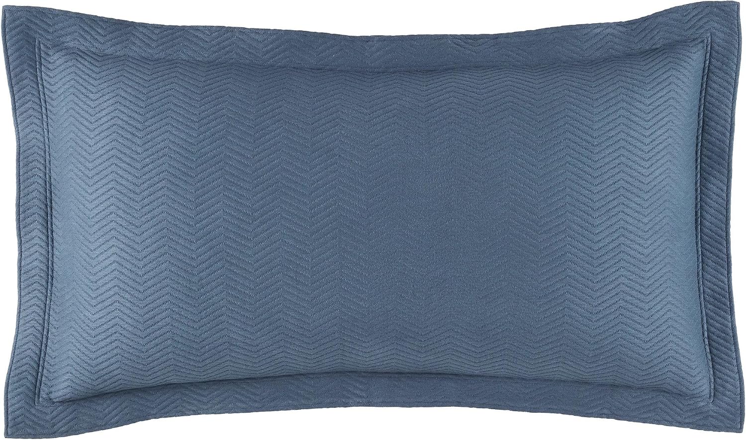 Pine Cone Hill Winnie Ink Matelasse Sham, Standard Size, Navy Chevron Pattern