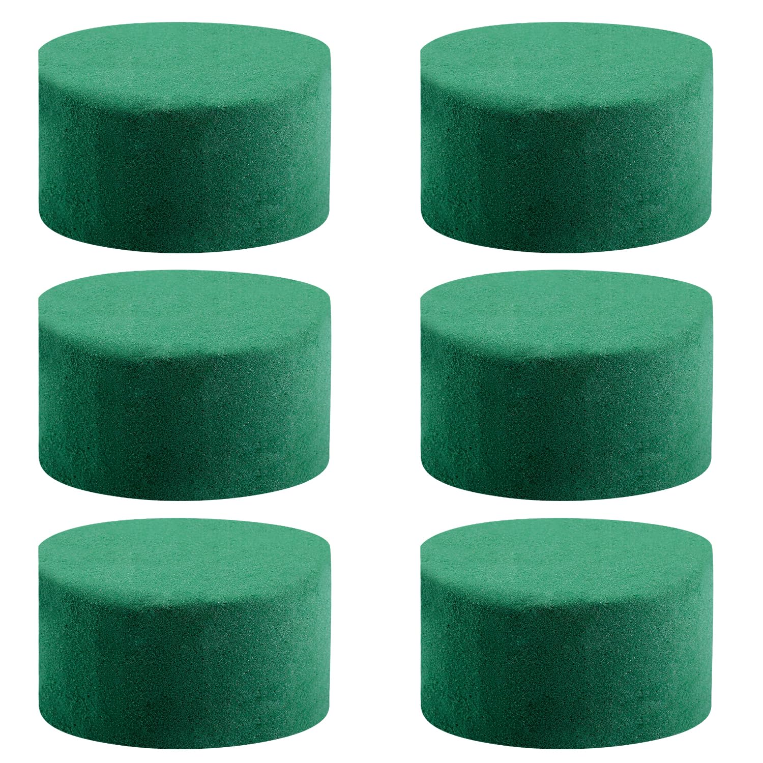 Bojueshaw 6PCS Mini Round Floral Foam Brick – Strong Water-Absorbing Floral Foam for Flower Arranging, DIY Floral Art, and Plant Displays