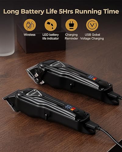 Miniatura 4 de Electric Hair Clippers for Men, Cordless Clipper and Trimmer Set, Clippers for Hair Cutting Kit with Long Battery Life, Hair Grooming Trimmer for