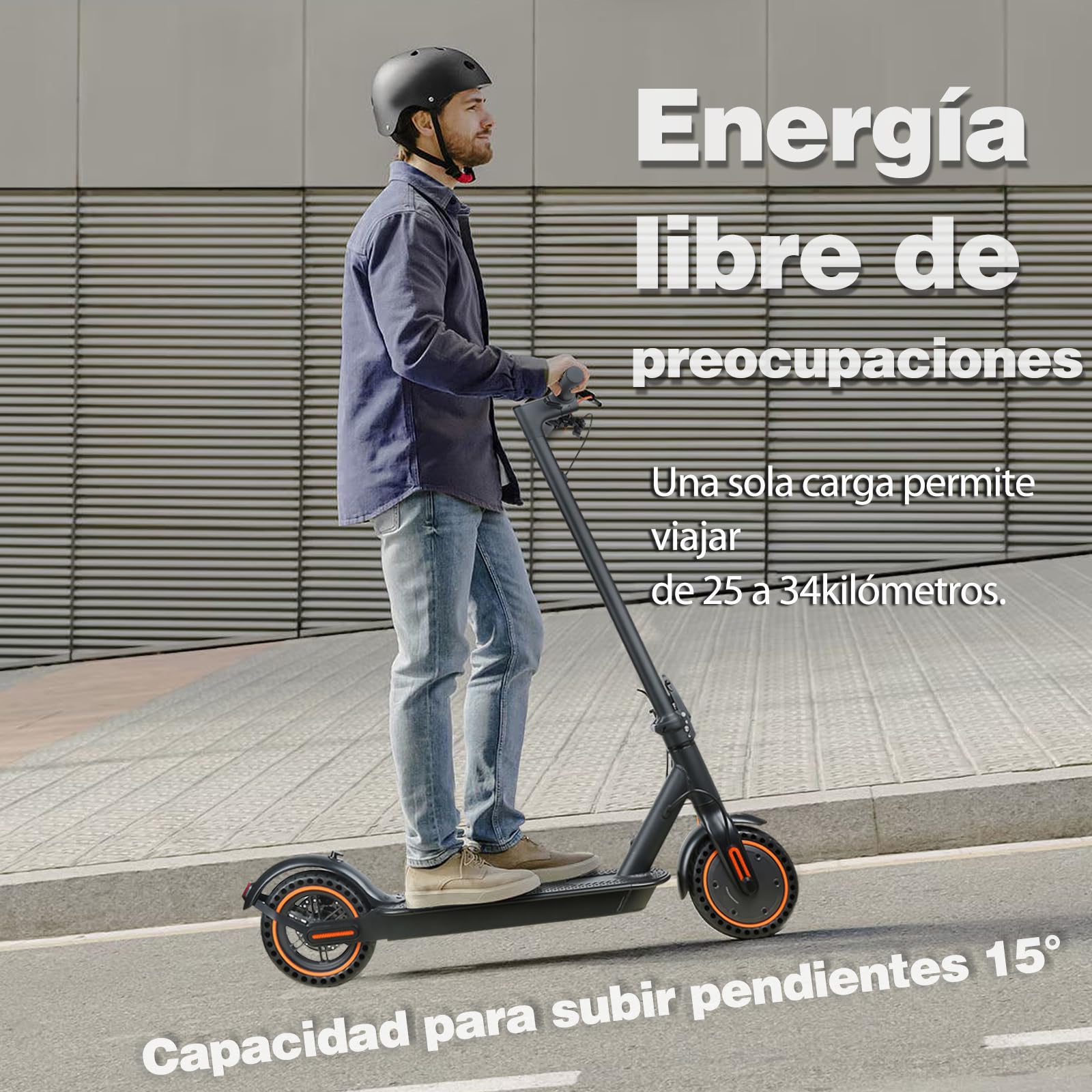 Trottinette électrique Pliable Adulte, Vitesse maximale de 25 km/h, autonomie de 30 km, Double système de freinage Batterie 36V 7.8Ah-Orange Loisirs et divertissements,