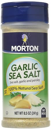Morton Garlic Sea Salt, Seasoning Blend, 8.5 oz, 1 Pack