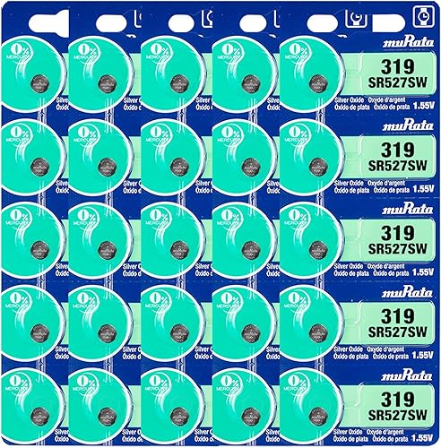 Miniatura 9 de Murata 319 Batería SR527SW 1.55V Celda de botón de reloj de óxido de plata (5 baterías)