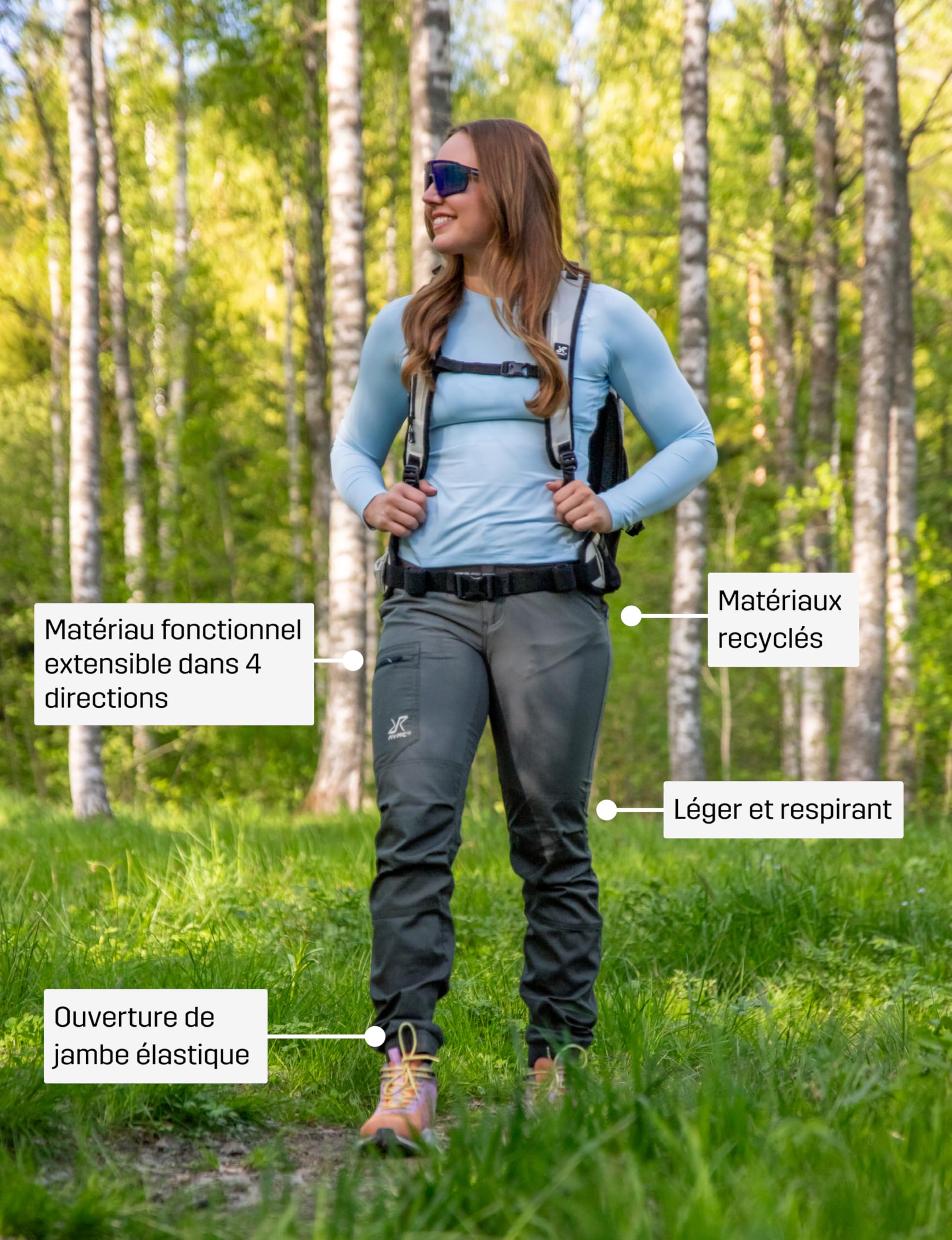 RevolutionRace Rambler Lightweight Pants pour Femme, Pantalon de randonnée extérieur Durable et léger