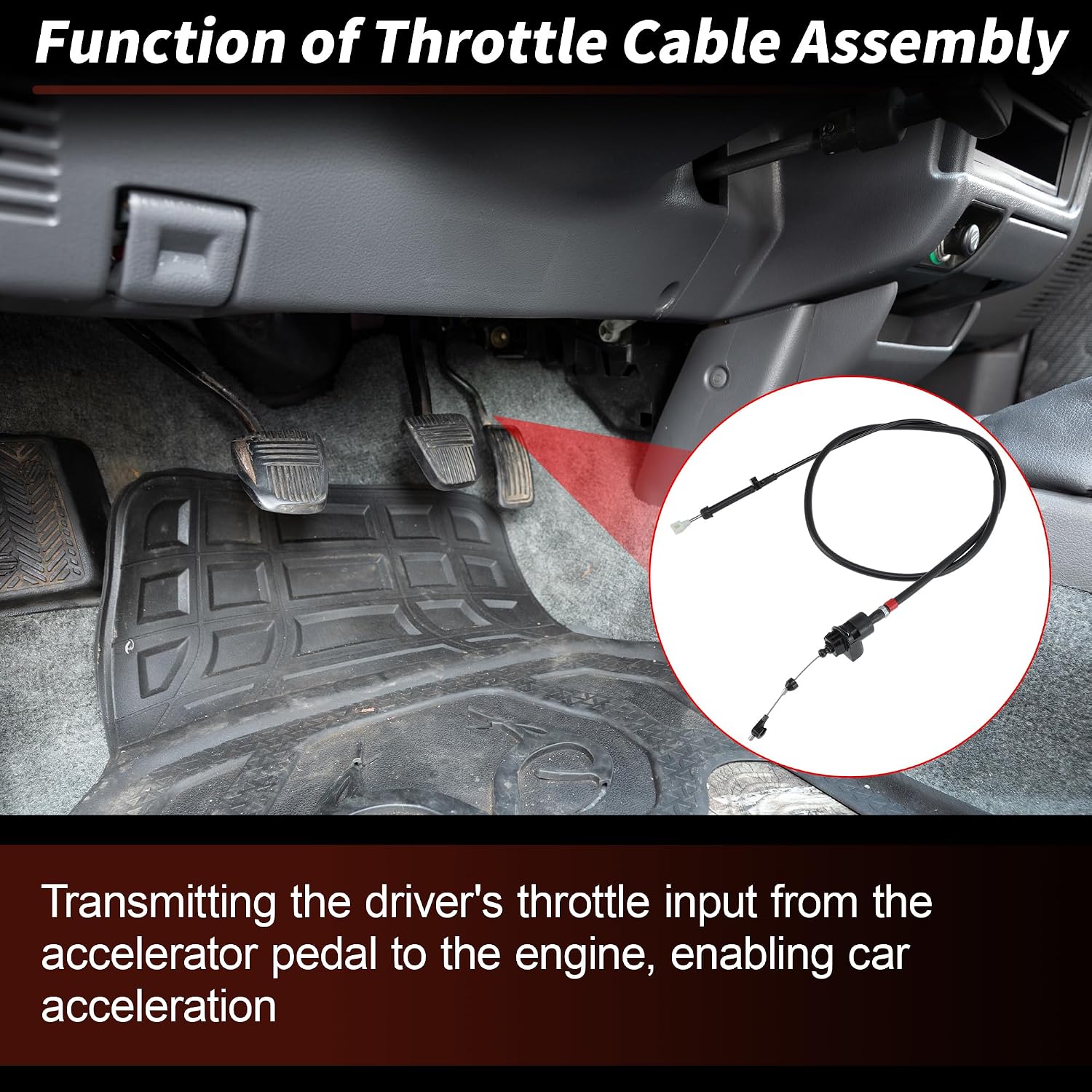 52079204 Throttle Valve Cable for Dodge Dakota for Ram 1500 2500 3500 Van Wagon 94-98 for Jeep Grand Cherokee 94-96 Automatic Transmission Kick Down Accelerator Throttle Cable