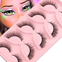 Vista 1 de Pestañas postizas de ojo de gato, aspecto natural, pestañas de visón sintético, pestañas finas, volumen de ojos de zorro, pestañas postizas suaves