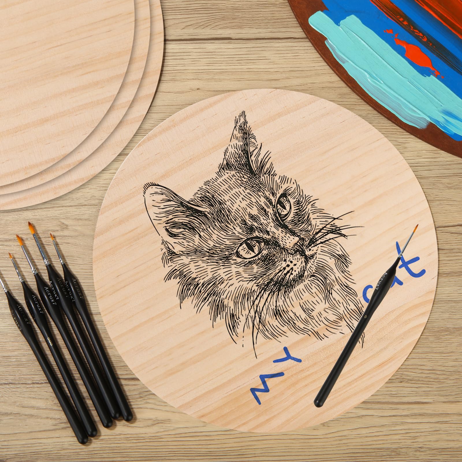 8 Natürliche Holzscheiben Zum Basteln - 15cm Durchmesser Für DIY Projekte