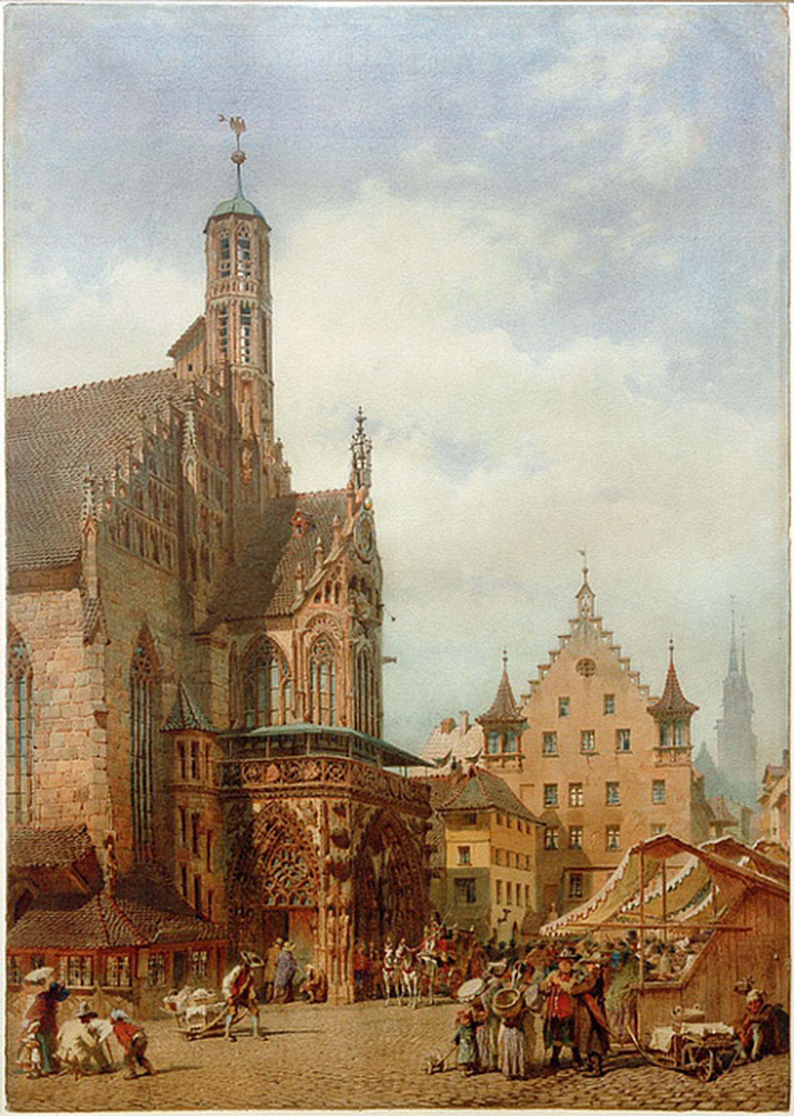 POSTERIIk Famous Modern Artwork Art Mural the Church of Our Lady in Nuremberg by Carl Haag Oil Paintings Pictures for Home Decor 60x90cm